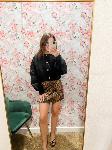 Lucy Paris- Sicily Mini Skirt- Leopard-K. Ellis Boutique