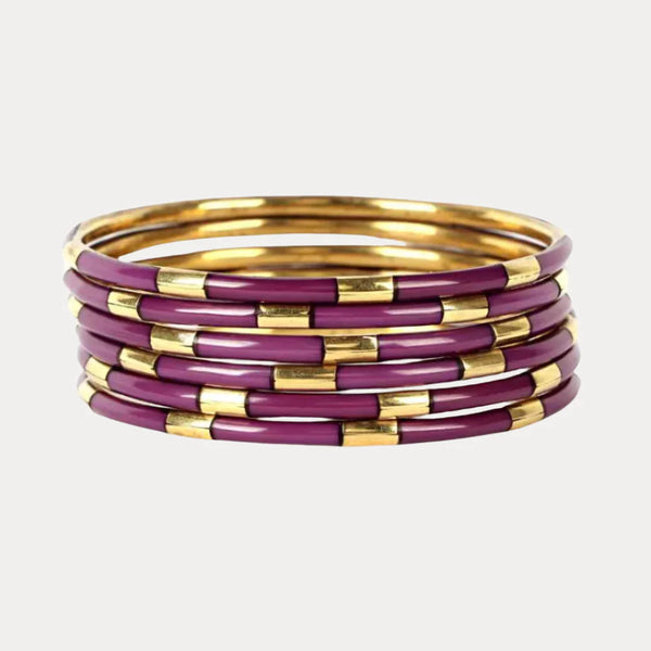 Amethyst Veda Bangles - Set of 6-K. Ellis Boutique