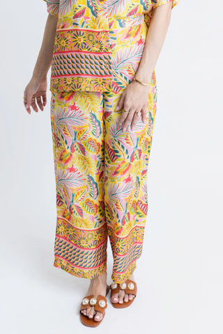 Karlie- Tropical Satin Pants-Pant-K. Ellis Boutique