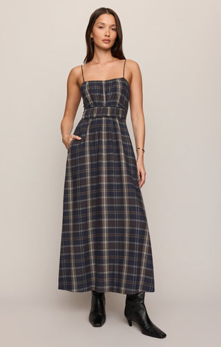 Evermore Plaid Midi Dress-Midi-K. Ellis Boutique