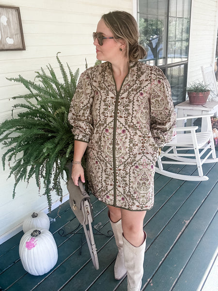 The Katherine Block Print Mini Dress-K. Ellis Boutique