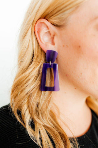 Kennedy Earrings - Purple Amethyst