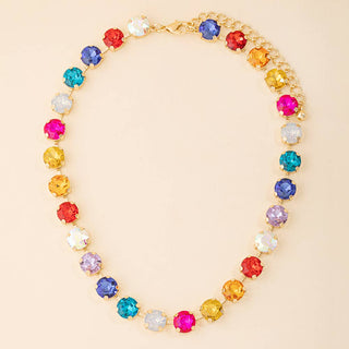 Oversized Rivoli Crystal Collar Necklace: GDDMT-Necklace-K. Ellis Boutique