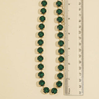 Round Crystal Tennis Necklace: CR-Necklace-K. Ellis Boutique