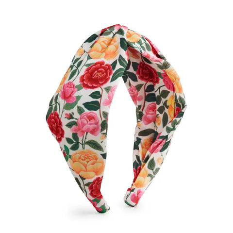 Rifle Paper Roses Silky Twisted Headband-K. Ellis Boutique