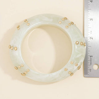 Wavy Marbled Stud Cluster Bangle Bracelet: LBR-Bracelet-K. Ellis Boutique
