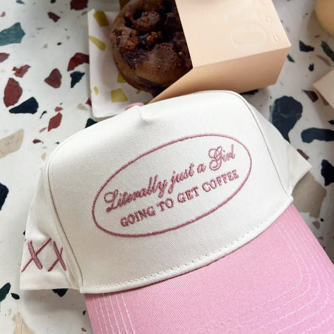 Literally Just A Girl - Mauve Vintage Trucker Hat-K. Ellis Boutique