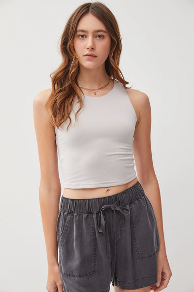 High Neck Cropped Tank-K. Ellis Boutique