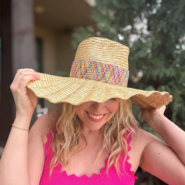 Bekah Wavy Brim Hat-K. Ellis Boutique