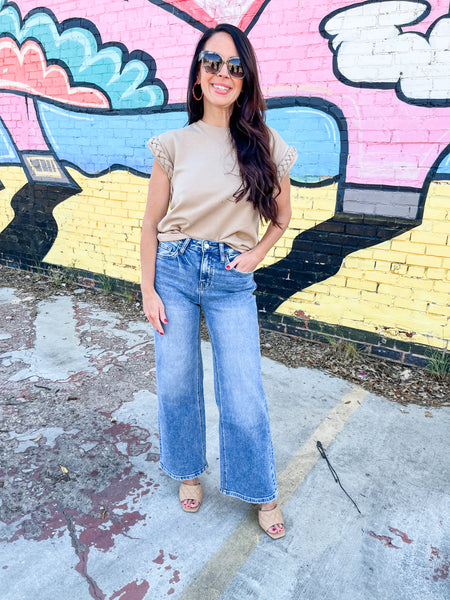 High Rise Wide Leg Jeans -Flying Monkey-K. Ellis Boutique