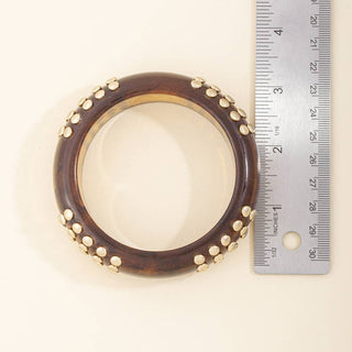 Marbled Bangle With Beaded Stud Rows: SA-Bracelet-K. Ellis Boutique