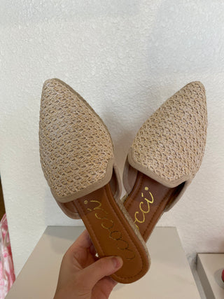 Raffia Mule- Cream-Shoe-K. Ellis Boutique