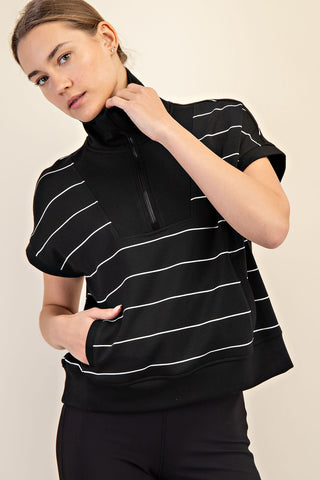 Scuba Stripe Skort Set- Black-Set-K. Ellis Boutique