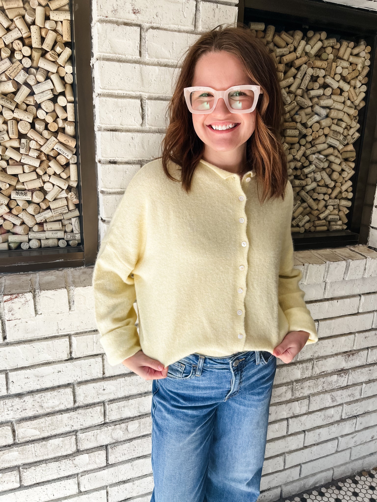 Piper Cardigan- Butter Yellow-K. Ellis Boutique