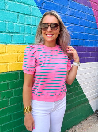 Bubblegum Breeze Top-Short Sleeve Top-K. Ellis Boutique