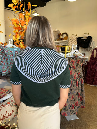 Aspen Hooded Knit-Short Sleeve Top-K. Ellis Boutique