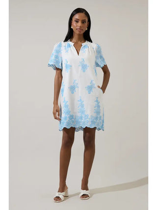 Tana Mini Dress- White-K. Ellis Boutique