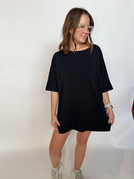 French Terry Set Short Set- Black-K. Ellis Boutique