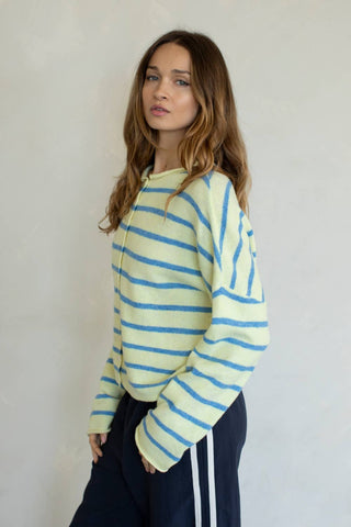 Cabana Striped Cardigan- LIGHT YELLOW-Cardigans-K. Ellis Boutique