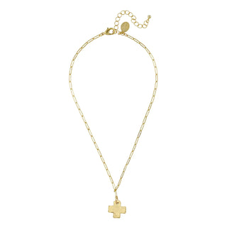 Susan Shaw- Mini Cross Paperclip Necklace-K. Ellis Boutique