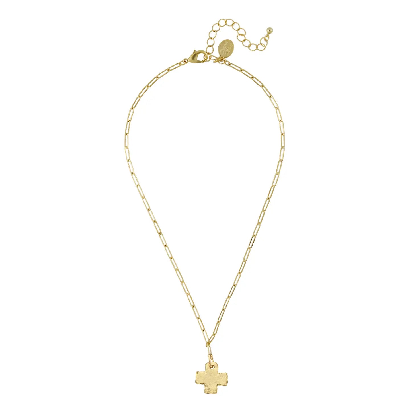 Susan Shaw- Mini Cross Paperclip Necklace-K. Ellis Boutique