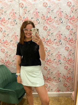 Butter High Waist Skort- Mint-K. Ellis Boutique