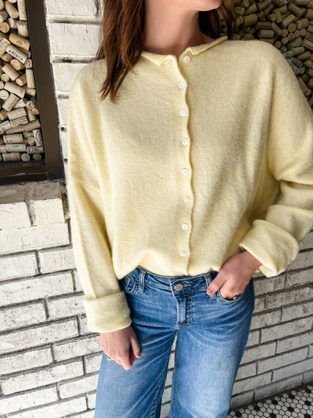 Piper Cardigan- Butter Yellow-K. Ellis Boutique