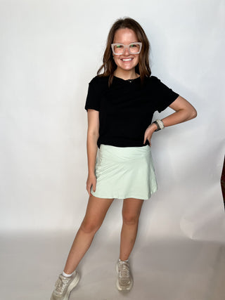 Butter High Waist Skort- Mint-K. Ellis Boutique