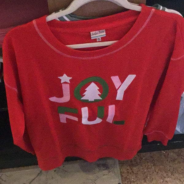 Joyful Sweatshirt - Red-K. Ellis Boutique
