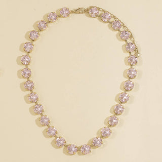 Round Crystal Tennis Necklace: CR-Necklace-K. Ellis Boutique