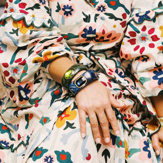 The Gemma Cuff Bracelet: Ruby-Bracelet-K. Ellis Boutique