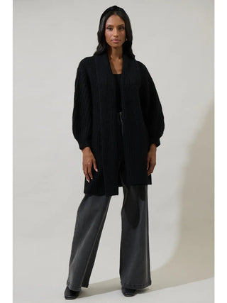 Haelie Oversized Cardigan- Black-Cardigans-K. Ellis Boutique