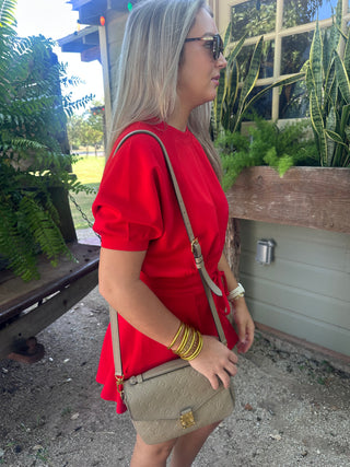 Varsity Weekend Set- Red-Set-K. Ellis Boutique