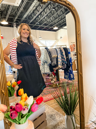 Sleeveless Midi Dress- Black-Midi-K. Ellis Boutique