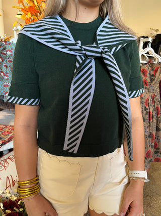 Aspen Hooded Knit-Short Sleeve Top-K. Ellis Boutique