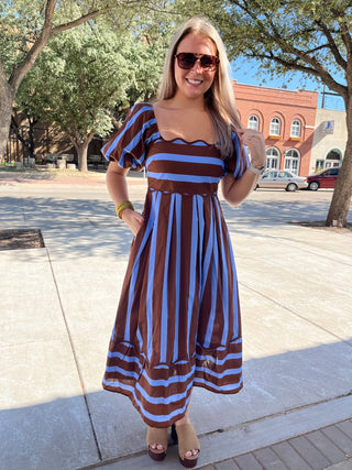 Ellison Striped Midi-Midi/Maxi Dress-K. Ellis Boutique