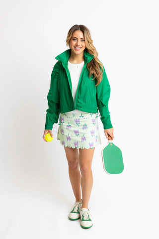 Solid Sport Jacket With Hood- Green - Karlie-K. Ellis Boutique