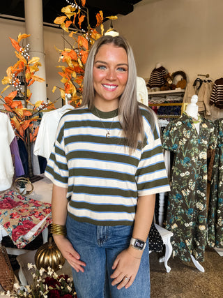 Palmer Striped Sweater-Sweater-K. Ellis Boutique