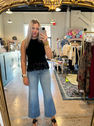 Tassel Sweater Tank-Sleeveless Top-K. Ellis Boutique