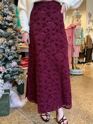 Herbert Skirt Bordeaux- FRNCH-K. Ellis Boutique