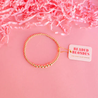 Beaded Blondes Lucky Bracelet in Gold-Bracelet-K. Ellis Boutique