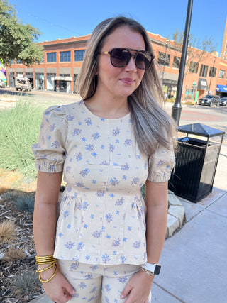 Willow Floral Top-Short Sleeve Top-K. Ellis Boutique