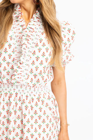 Digital Floral Ruffle Smock Maxi Dress- Karlie-K. Ellis Boutique