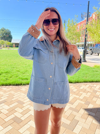Washed Denim Barn Jacket-Jacket-K. Ellis Boutique