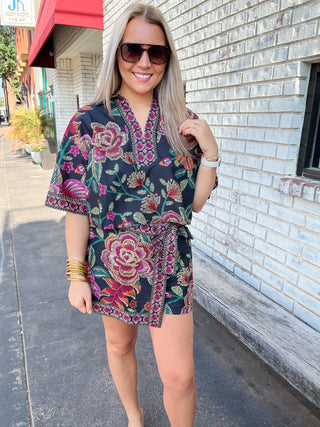 Portia Floral Skirt-Shorts & Skirts-K. Ellis Boutique