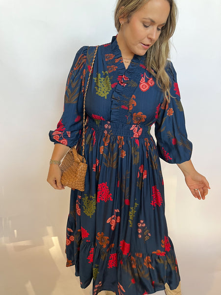 Mix Floral Midi- Midnight Mix-K. Ellis Boutique