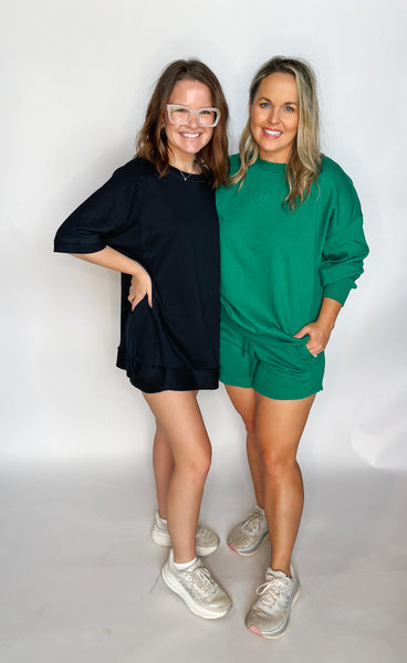 French Terry Basic Short- Kelly Green-K. Ellis Boutique