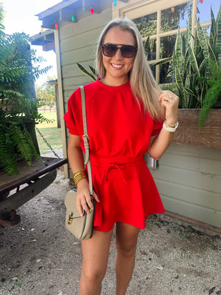 Varsity Weekend Set- Red-Set-K. Ellis Boutique