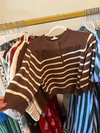 Coffee Run Sweater-Short Sleeve Top-K. Ellis Boutique