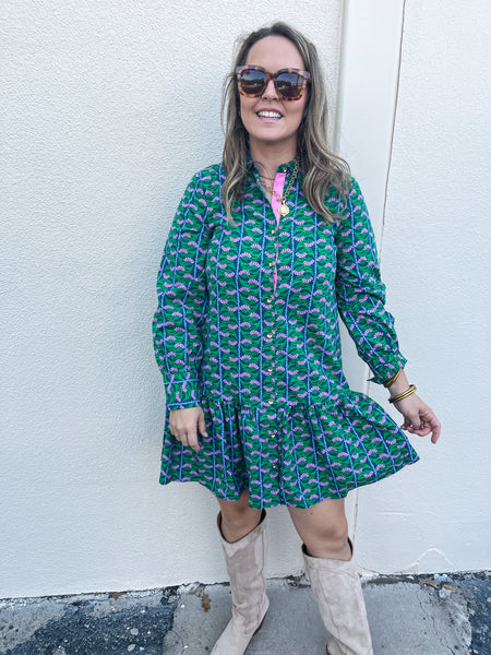 Fiona Dress | Honey Vines Green-K. Ellis Boutique